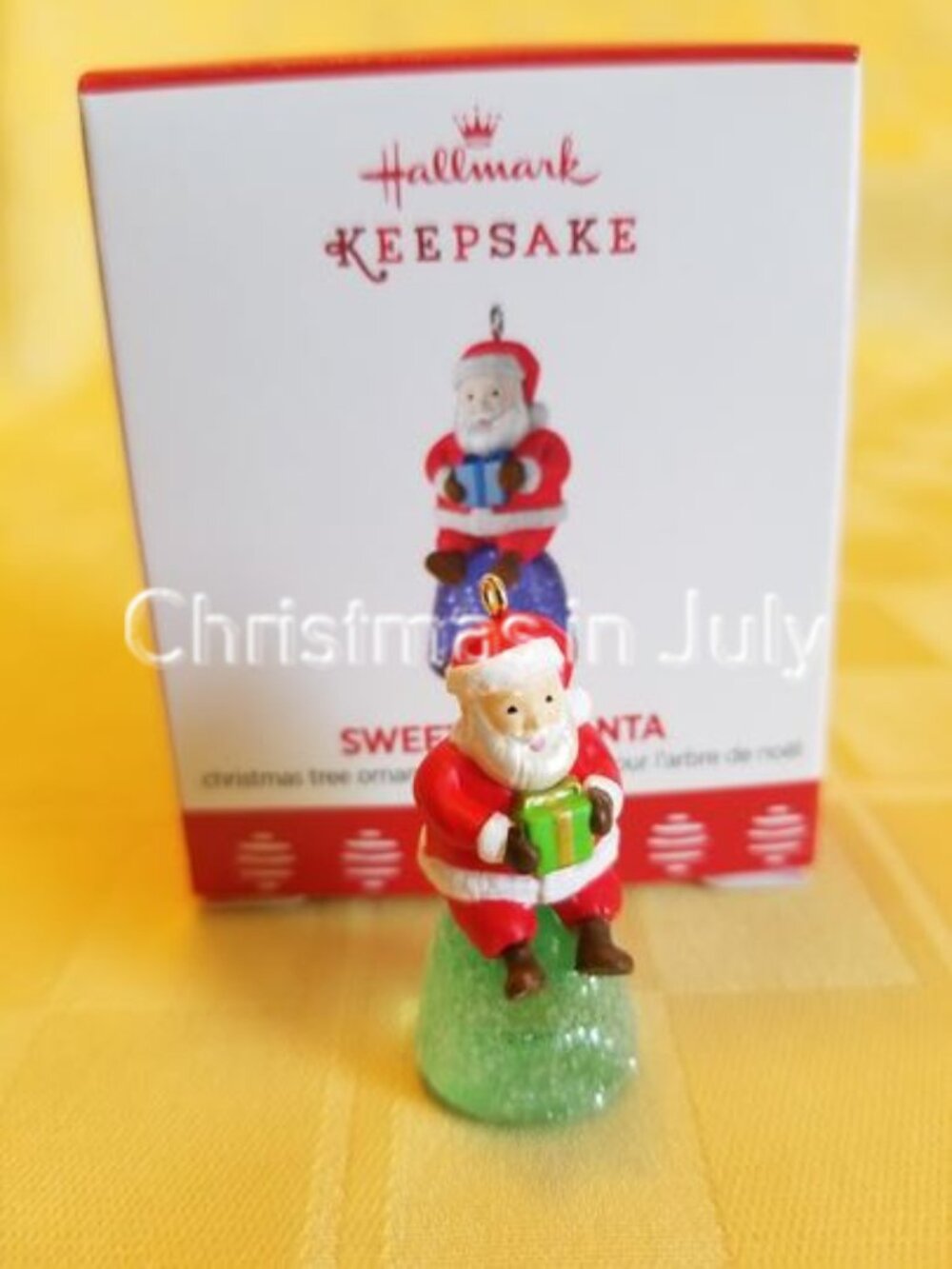 Hallmark 2017 Sweet Li'l Santa Gumdrop KOC repaint mini Christmas Ornament
